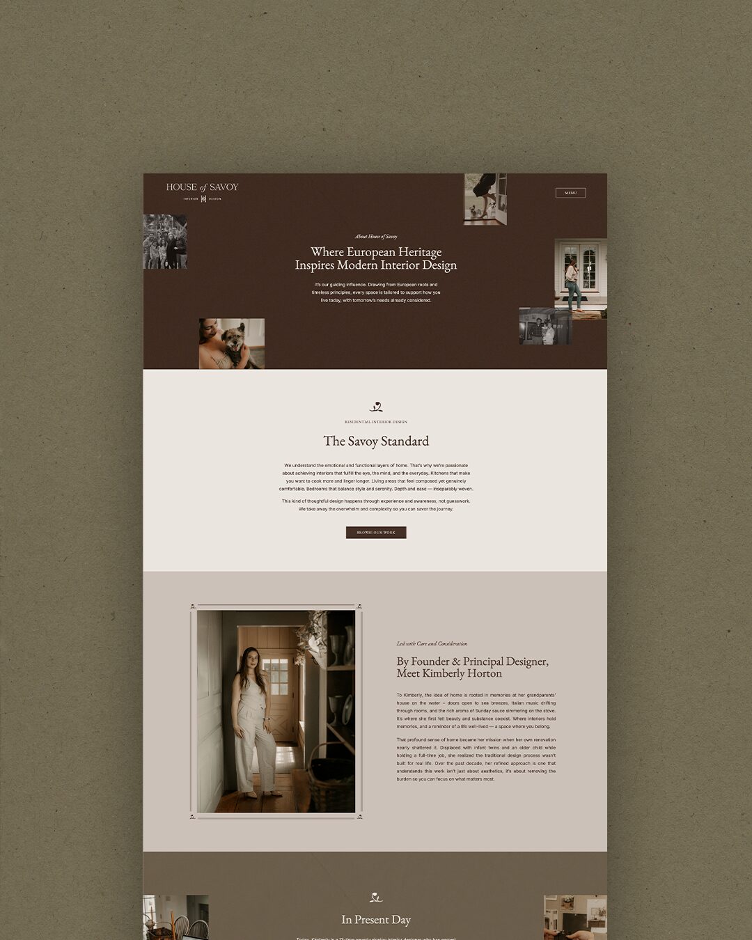 A website graphic for House of Savoy's website design