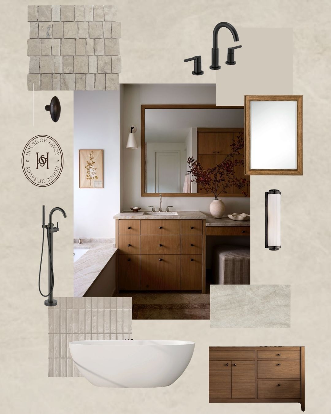 Bathroom Moodboard for a Renovation Project in New Canaan, CT