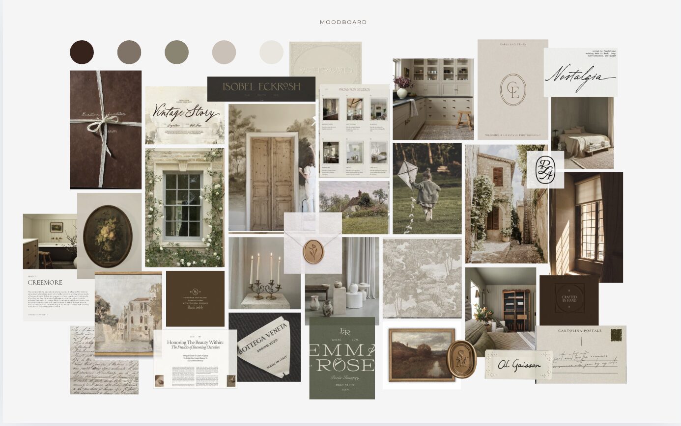 A branding mood board for House of Savoy